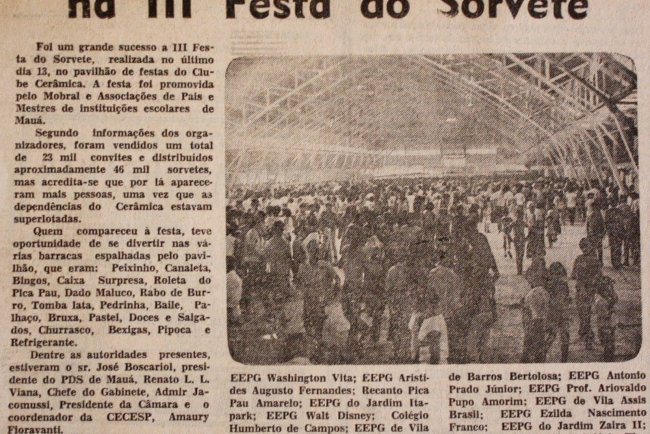 1981: Clube do Cerâmica: III Festa do Sorvete