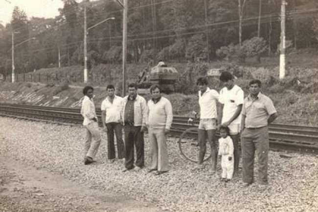 Construção da Estação do Guapituba 1982