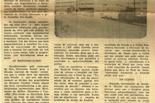 Inauguração do Hospital Nardini 1983 Parte I