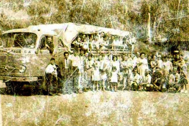 Romaria de trabalhadores da Porcelana Mauá década de 1960