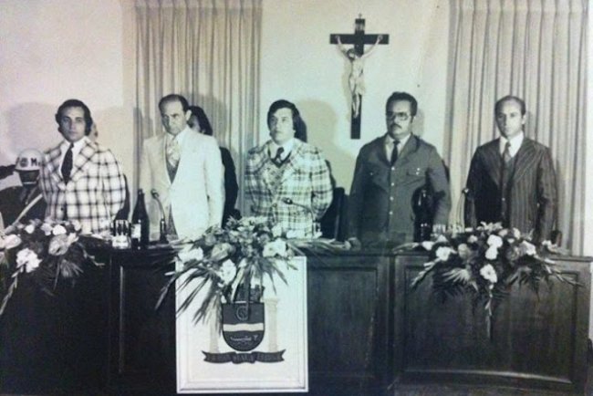 Solenidade na Câmara dos Vereadores anos 70