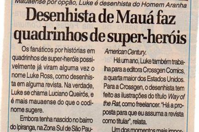 Luke Ross desenhista Mauaense na Marvel Comics