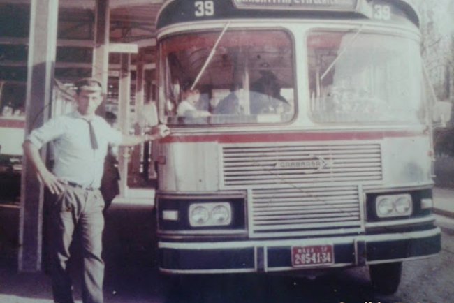 Genésio Furini motorista da Barão de Mauá, 1970