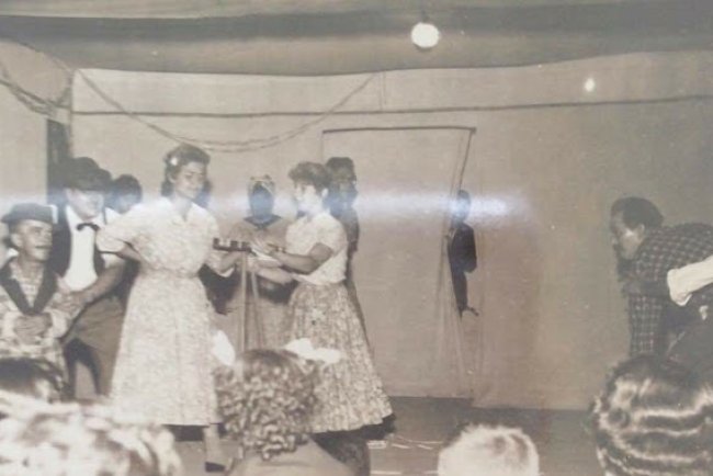 Orlene em cena no teatro do independente no ano de 1958