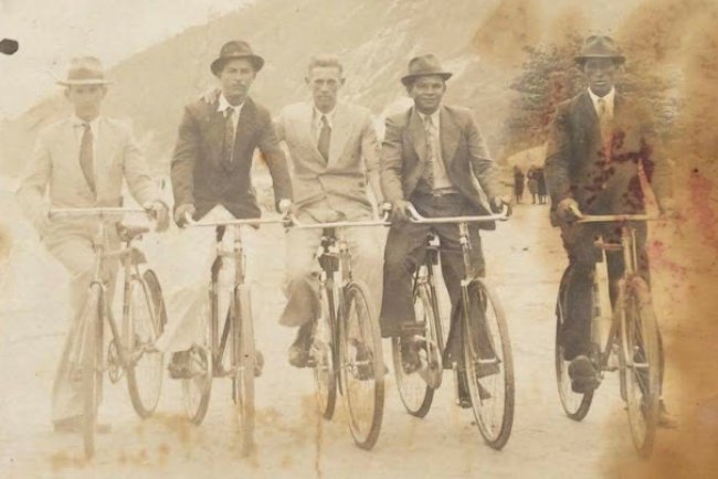 Alfredo Favero em Mauá com seus amigos