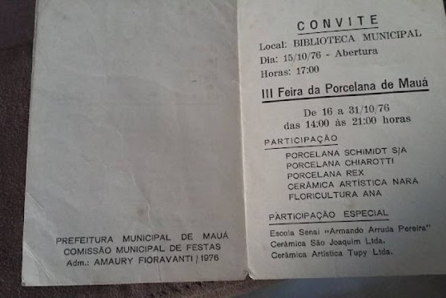 III Feira da Porcelana de Mauá 1976