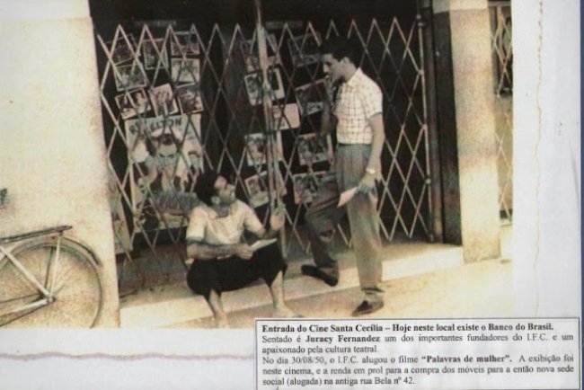 Entrada do Cine Santa Cecília década de 1950