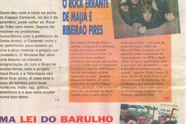 O Rock em Mauá e Ribeirão Pires em 1995