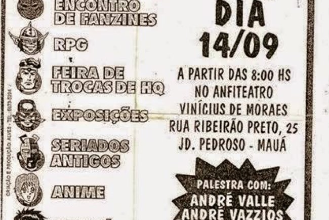 Primeiros eventos da região  ABC Comics 2001