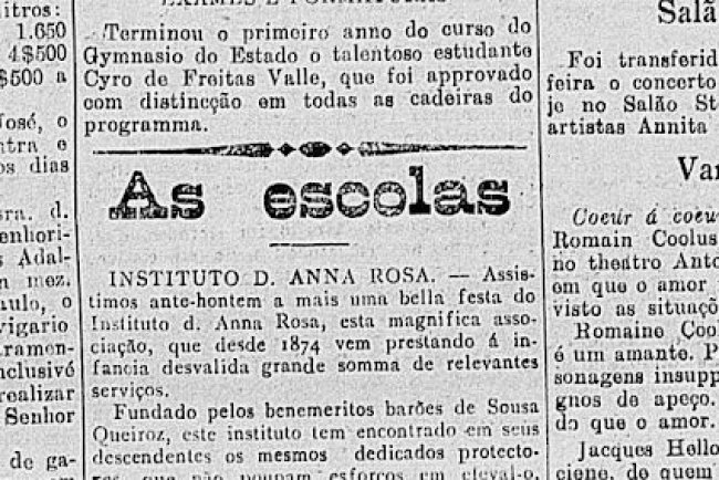 Adelaide Escobar Bueno na Escola Mista da Estação Pilar  1907 (Mauá)