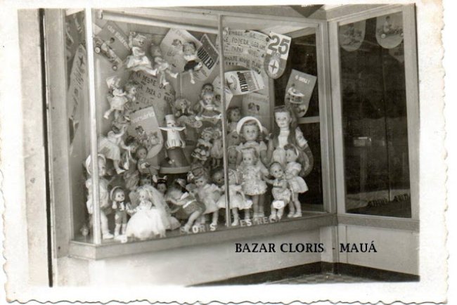 Vitrine do Bazar Cloris - Avenida Barão de Mauá em 1962