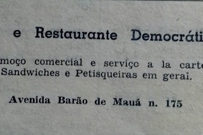 Bar Democrático - Folha de Mauá - 28 de maio de 1955