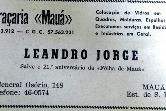 Vidraçaria Mauá, 1969