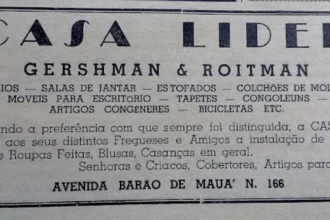 Casa Líder - Folha de Mauá - 28 de maio de 1955