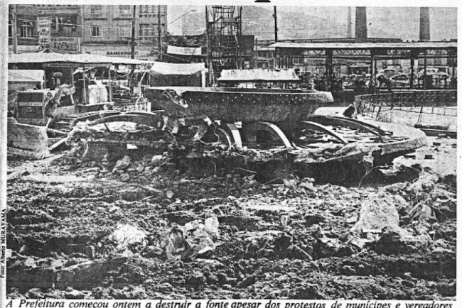 Fonte Histórica em Mauá é Destruída, 1987