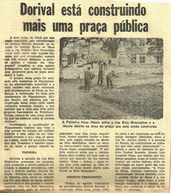 Construção da Praça Paineira 1982