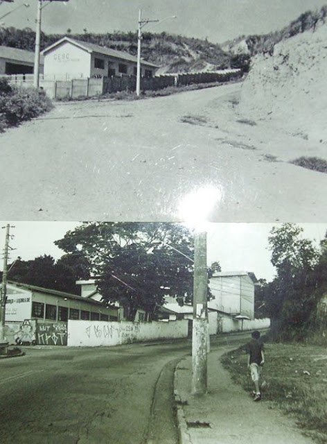 Antes e depois da E.E Carlos Drummond de Andrade