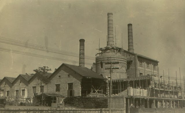 Vista da Porcelana  Mauá na década de 1940.