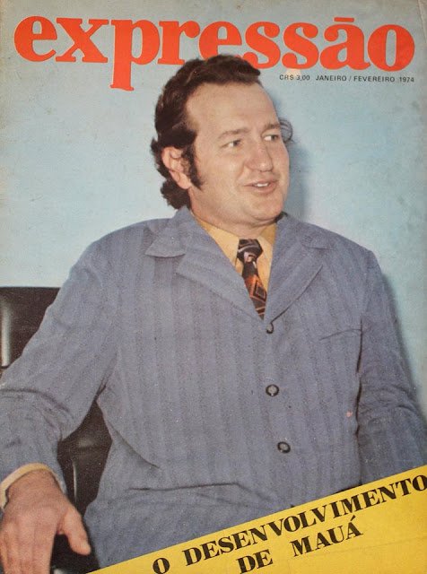 Prefeito Amaury Fioravanti na capa da revista Expressão de janeiro de 1974