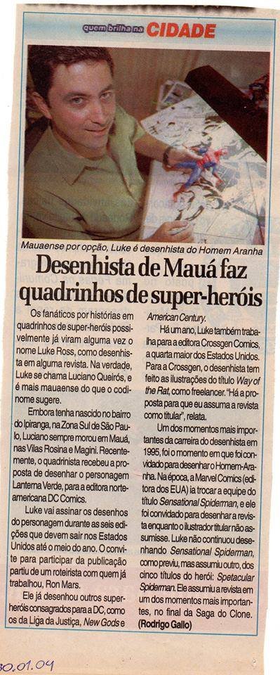 Luke Ross desenhista Mauaense na Marvel Comics