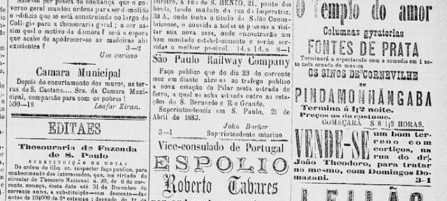 Inauguração da estação Pilar 1883 (Mauá)