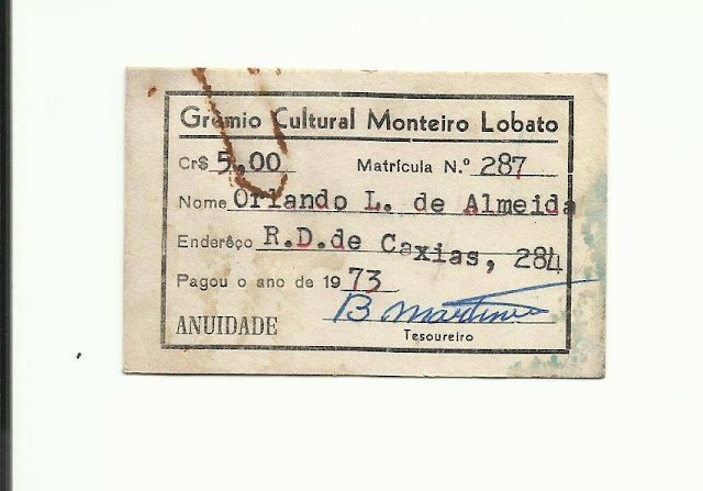 Grêmio Cultural Monteiro Lobato enviada por Orlando Lisboa de Almeida