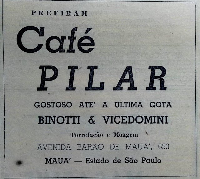 Café Pilar - Folha de Mauá - 28 de maio de 1955