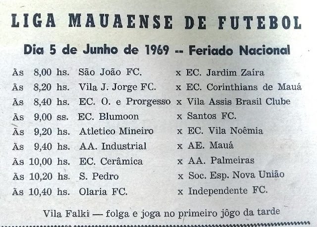 Liga Mauaense de Futebol, 1969