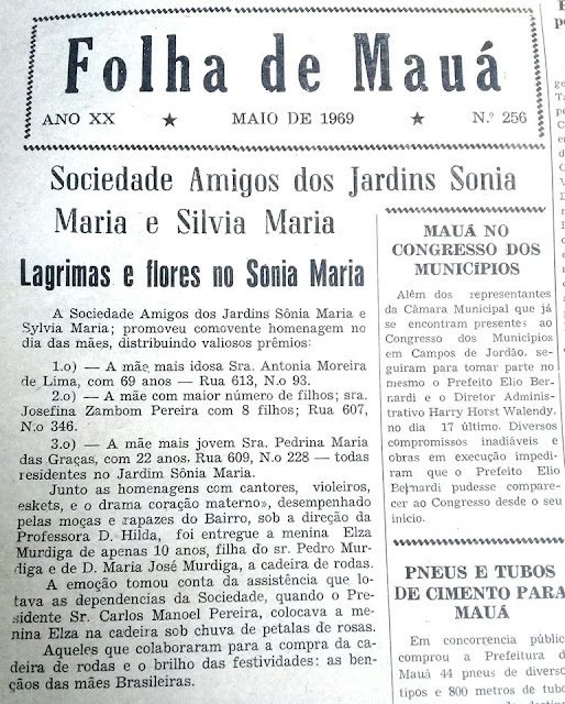 Homenagem do Dia das Mães em Mauá, 1969