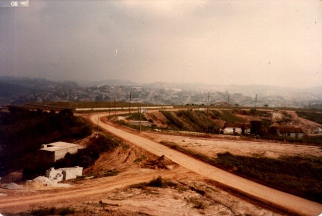 Avenida Washington Luiz (Vila Magini) em Janeiro de 1980