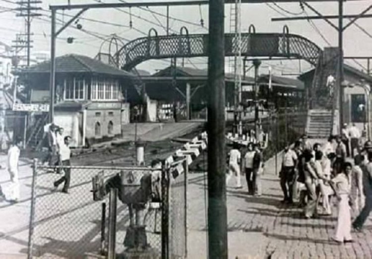 Estação de Santo André nos anos 1970