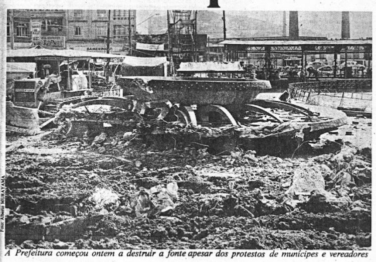Fonte Histórica em Mauá é Destruída, 1987