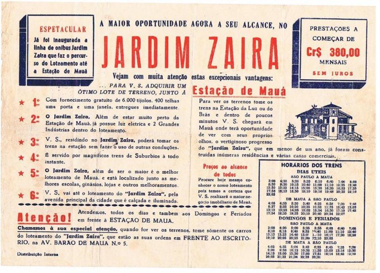 Como Famílias Ganharam Muito Dinheiro em Mauá na Década de 1950 com a Venda de Loteamentos