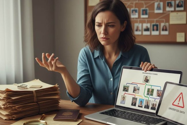 Por que você não deve confiar apenas em sites automáticos de genealogia