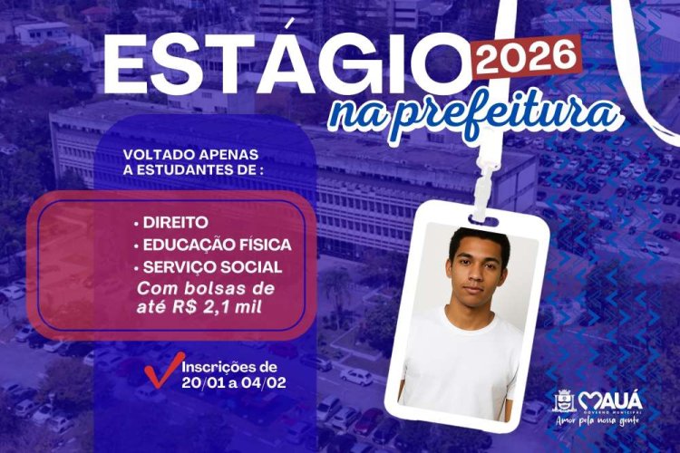 Prefeitura de Mauá abre inscrições para programa de estágio