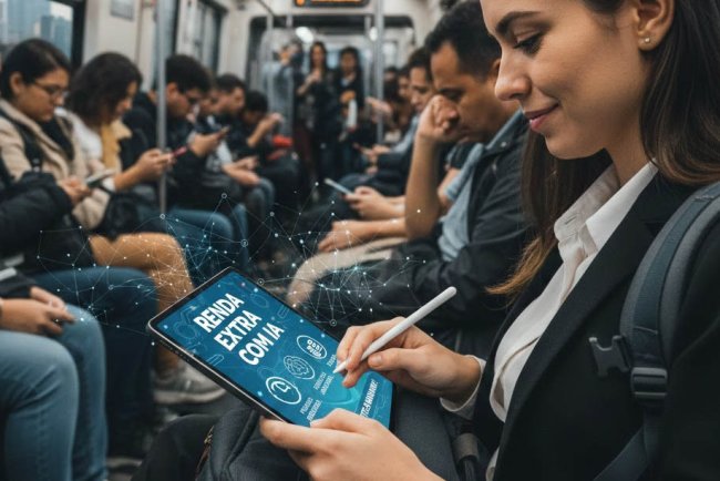 Renda extra com IA para quem tem pouco tempo disponível