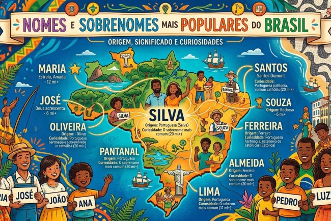 Nomes e Sobrenomes Mais Populares do Brasil: Origem, Significado e Curiosidades
